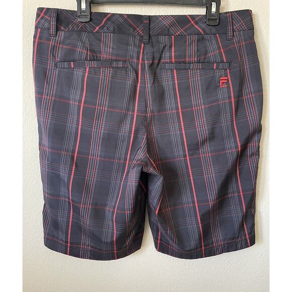 FILA SPORT GOLF Black Plaid Performance Stretch Mens Shorts Size 36 Inseam 11 - Picture 4 of 7